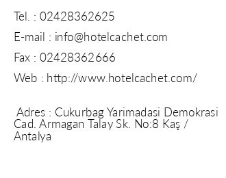 Hotel Cachet iletiim bilgileri